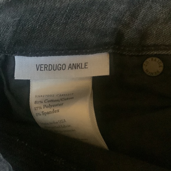 Paige Verdugo Ankle charcoal jeans size 27 - Picture 4 of 7